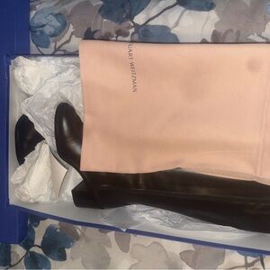 Stuart Weitzman Knee High Esme 60MM Zip Leather